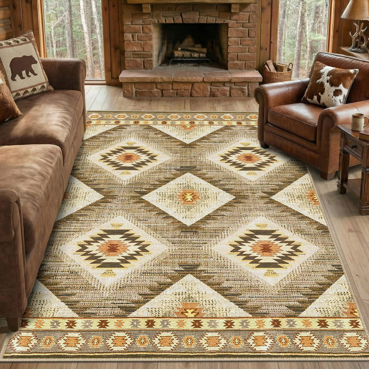 BESTSWEETIE 5'x7' Washable Area Rug for Living Room Bedroom Lightpink