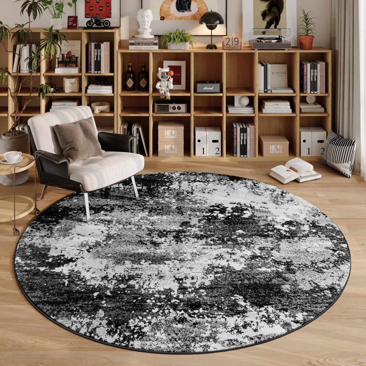 Black Washable Rug 5x7 Area Rugs for Living Room Bedroom Carpet