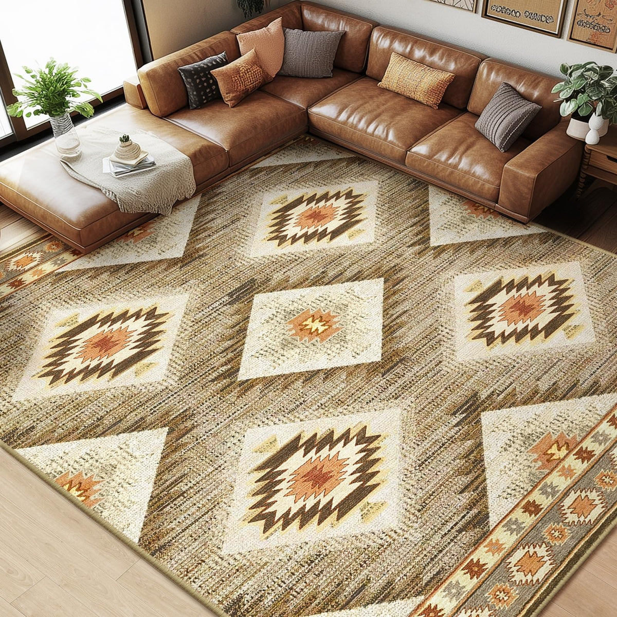 BESTSWEETIE 5'x7' Washable Area Rug for Living Room Bedroom Lightpink