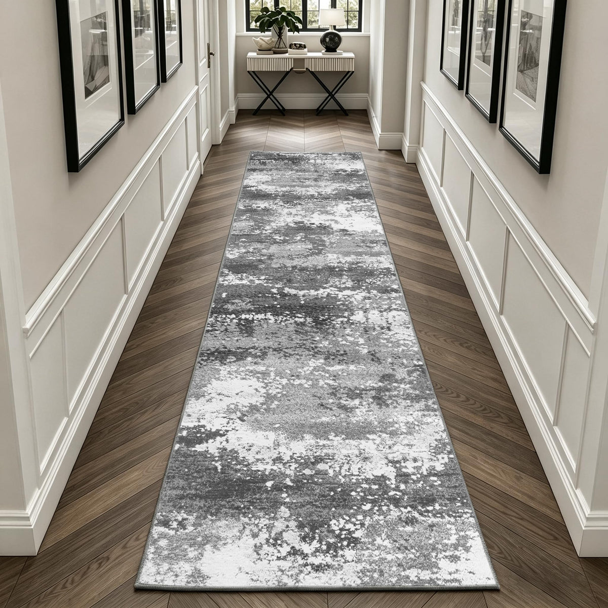 Black Washable Rug 5x7 Area Rugs for Living Room Bedroom Carpet