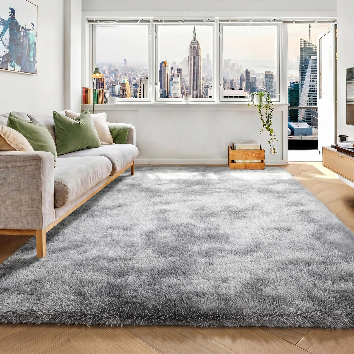 Runner Rugs for Bedroom Living Room, 2x6 Tie-Dyed Beige Hallway Area Rug