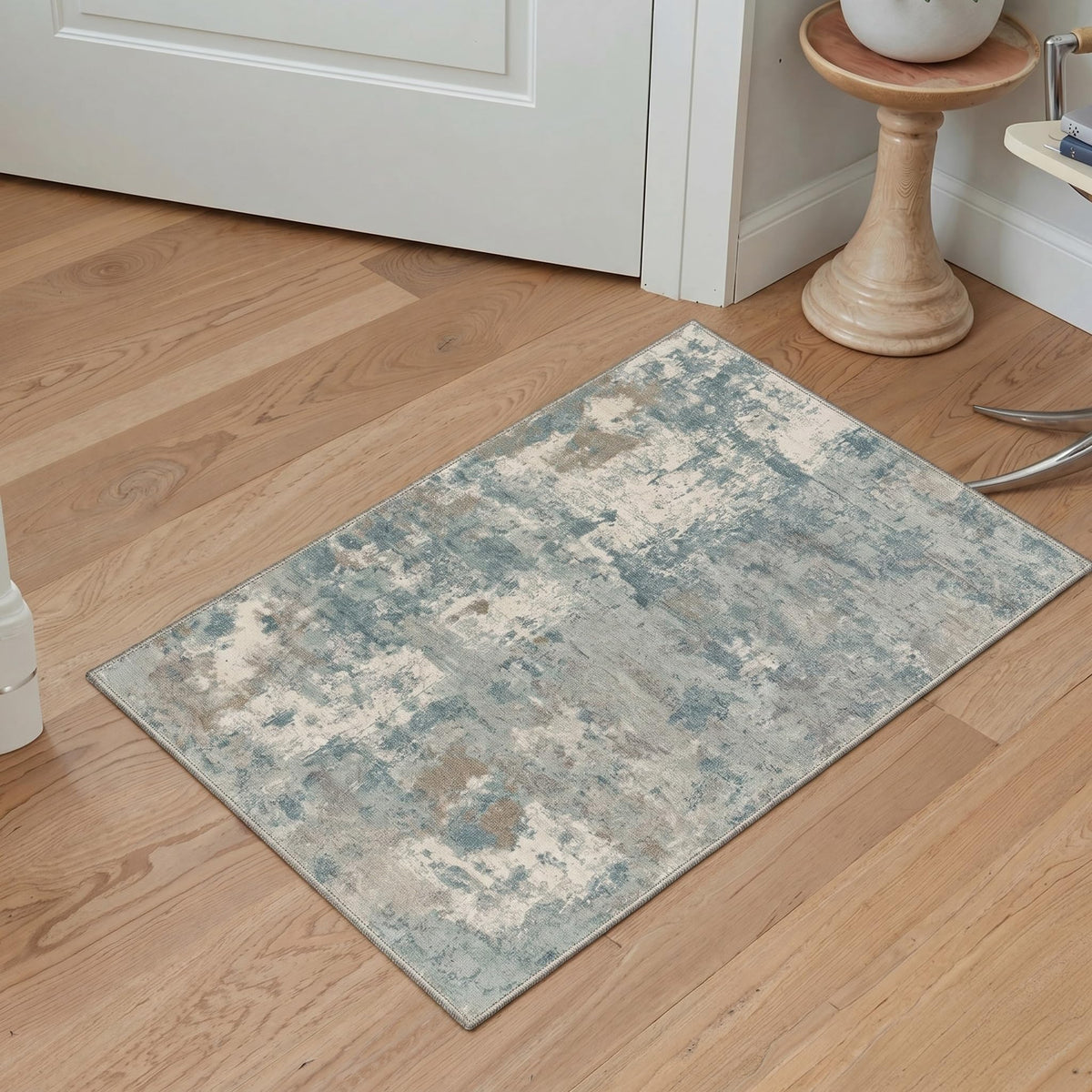 BEIMO 5x7 Green Abstract Area Rug, Washable Non-Slip for Bedroom