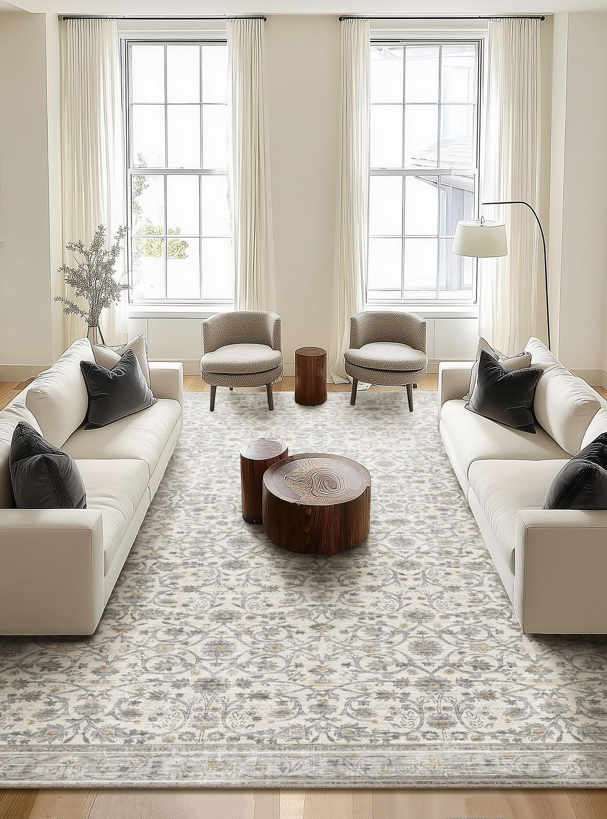 Machine Washable Rugs for Living Room: 8x10 Area Rugs for Bedroom