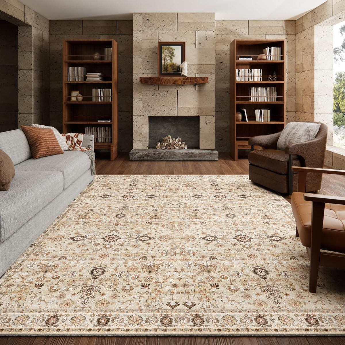 Machine Washable Rugs for Living Room: 8x10 Area Rugs for Bedroom