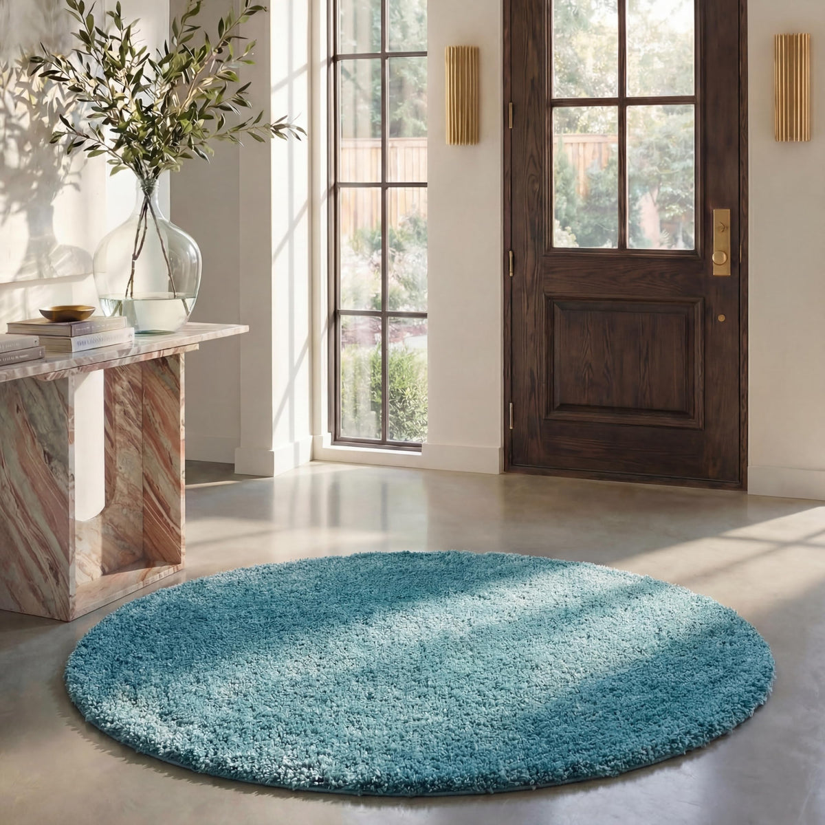 SAFAVIEH Milan Shag Collection 8' x 10' Ivory SG180 Solid Non-Shedding Living Room Bedroom Dining Room Entryway Plush 2-inch Thick Area Rug