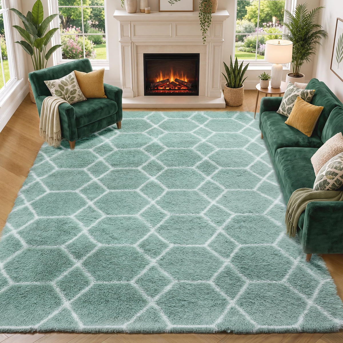 Runner Rugs for Bedroom Living Room, 2x6 Tie-Dyed Beige Hallway Area Rug