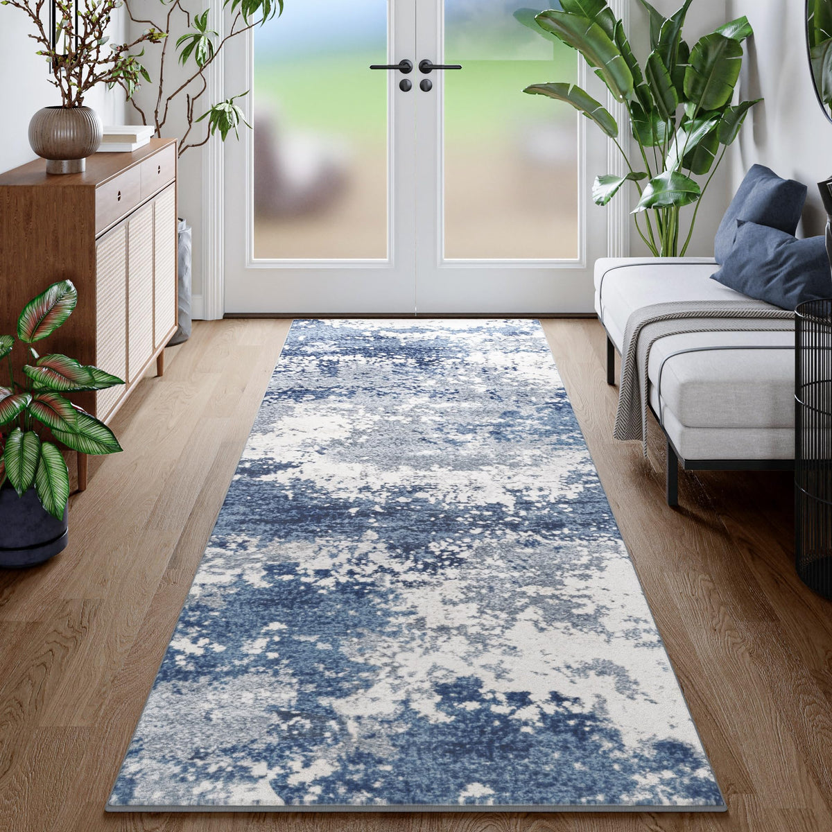 Black Washable Rug 5x7 Area Rugs for Living Room Bedroom Carpet