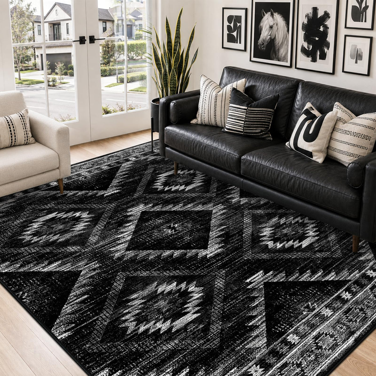 BESTSWEETIE 5'x7' Washable Area Rug for Living Room Bedroom Lightpink