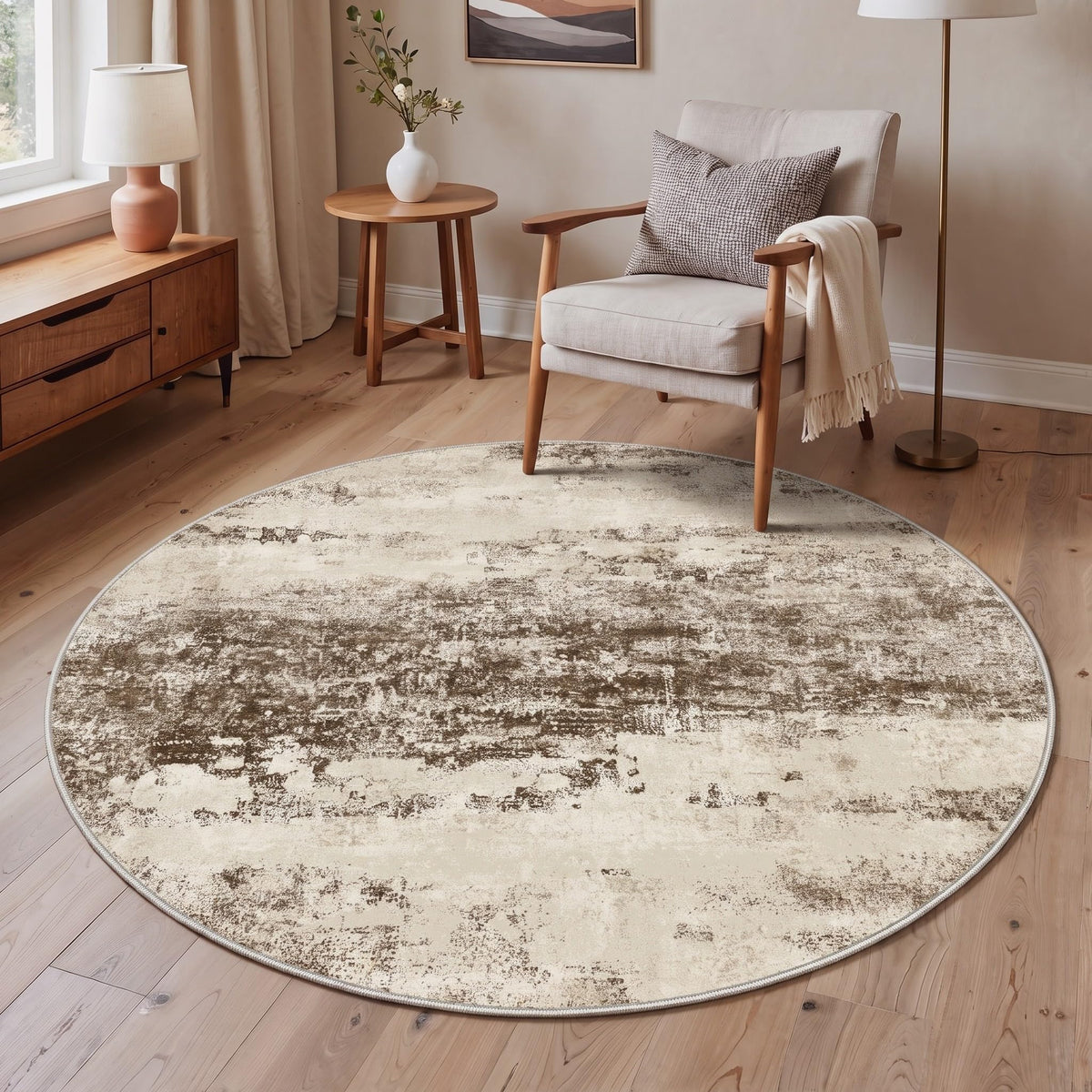 BEIMO 5x7 Green Abstract Area Rug, Washable Non-Slip for Bedroom