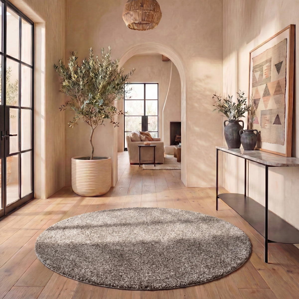 SAFAVIEH Milan Shag Collection 8' x 10' Ivory SG180 Solid Non-Shedding Living Room Bedroom Dining Room Entryway Plush 2-inch Thick Area Rug
