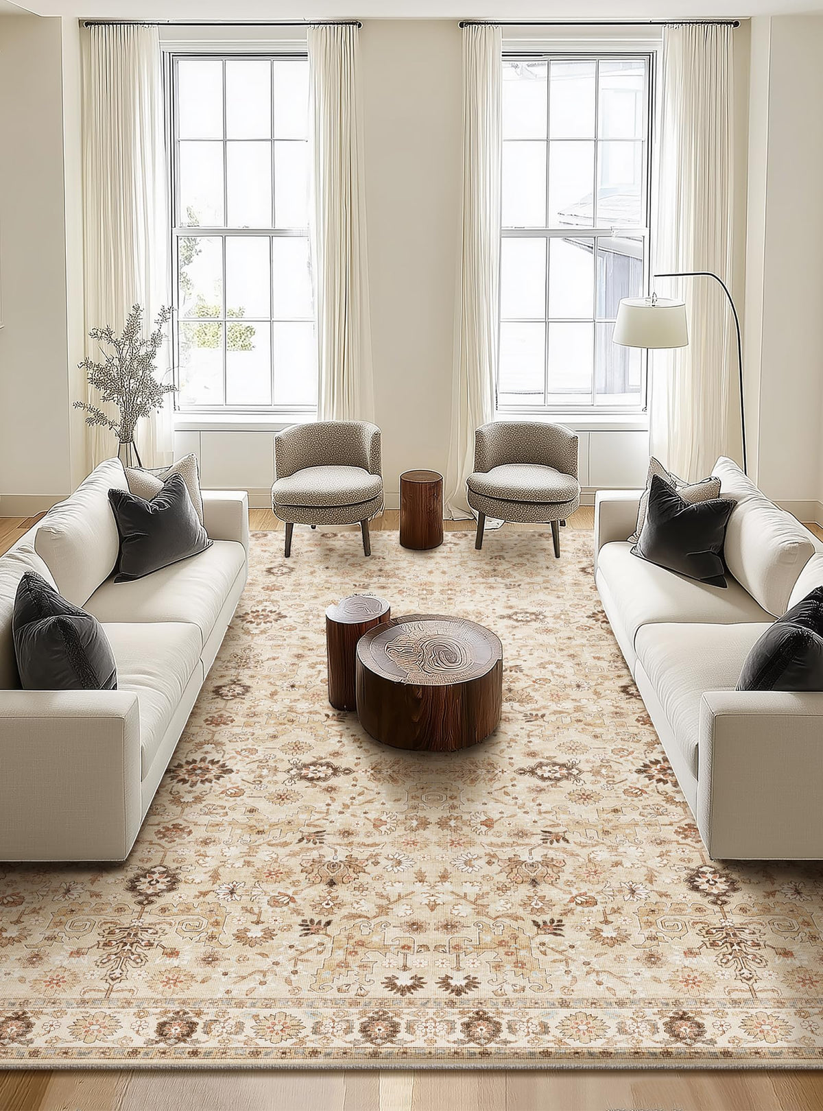 Machine Washable Rugs for Living Room: 8x10 Area Rugs for Bedroom