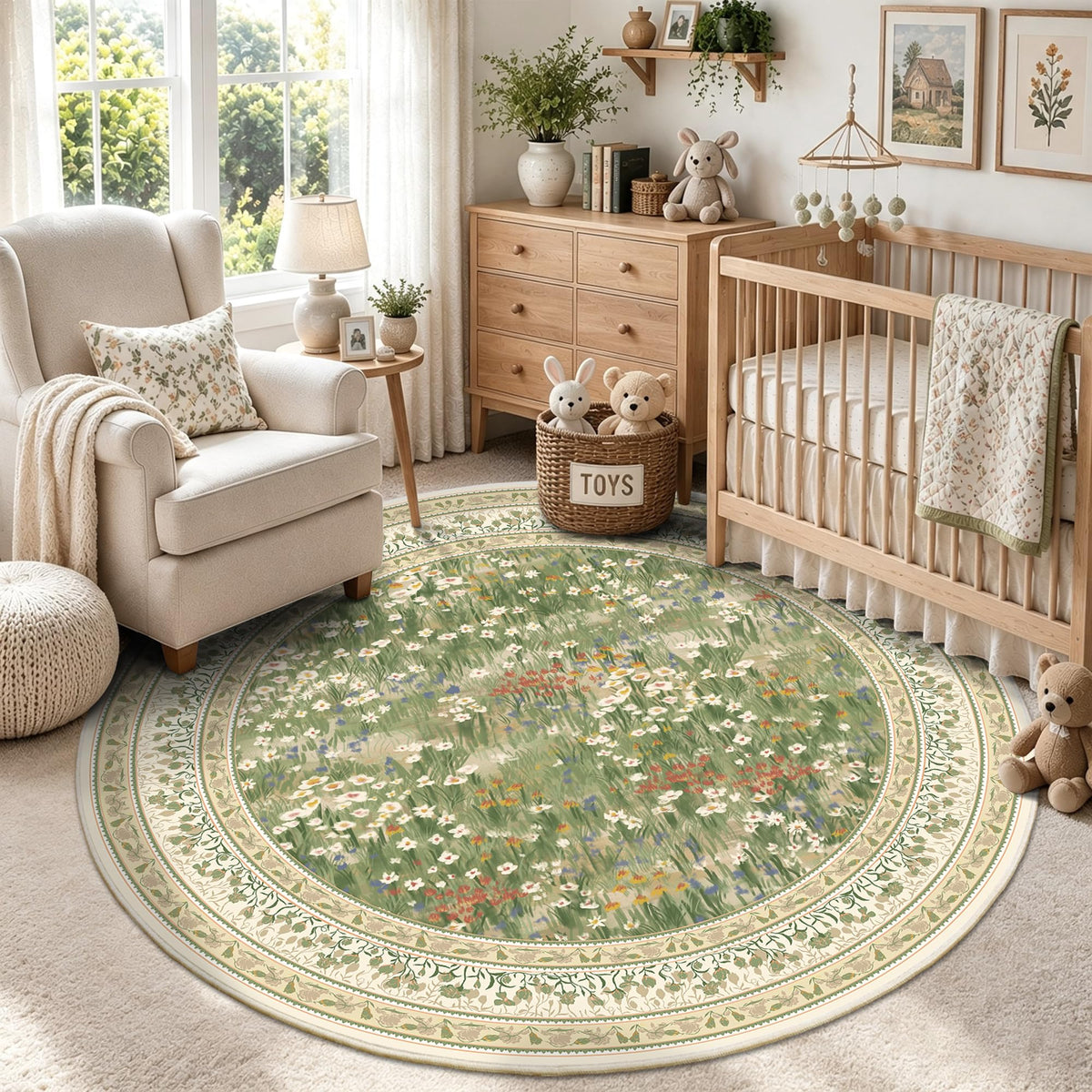 HelloTree 5x7 Floral Vintage Boho Area Rug