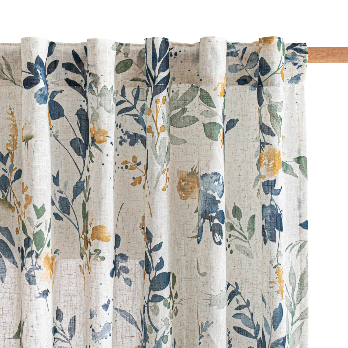 MYSKY HOME Sheer Linen Curtains 84 Inch Length Light Filtering 2 Panels