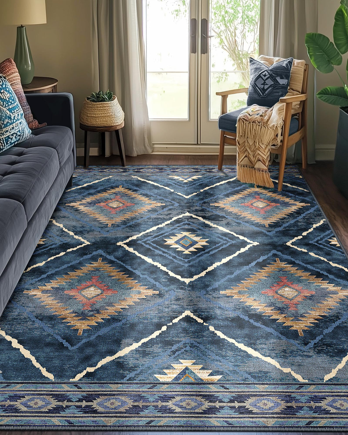 BESTSWEETIE 5'x7' Washable Area Rug for Living Room Bedroom Lightpink
