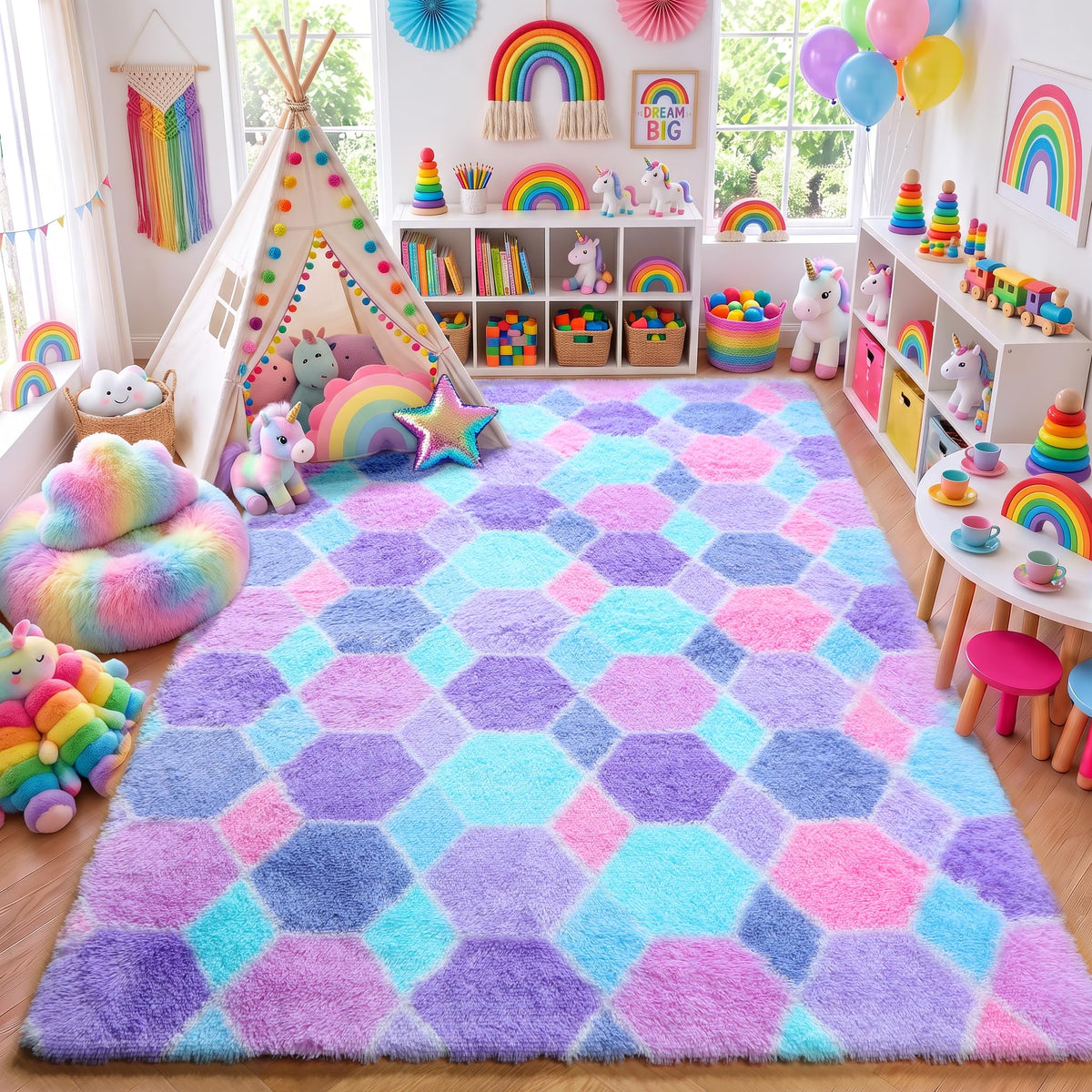 Runner Rugs for Bedroom Living Room, 2x6 Tie-Dyed Beige Hallway Area Rug
