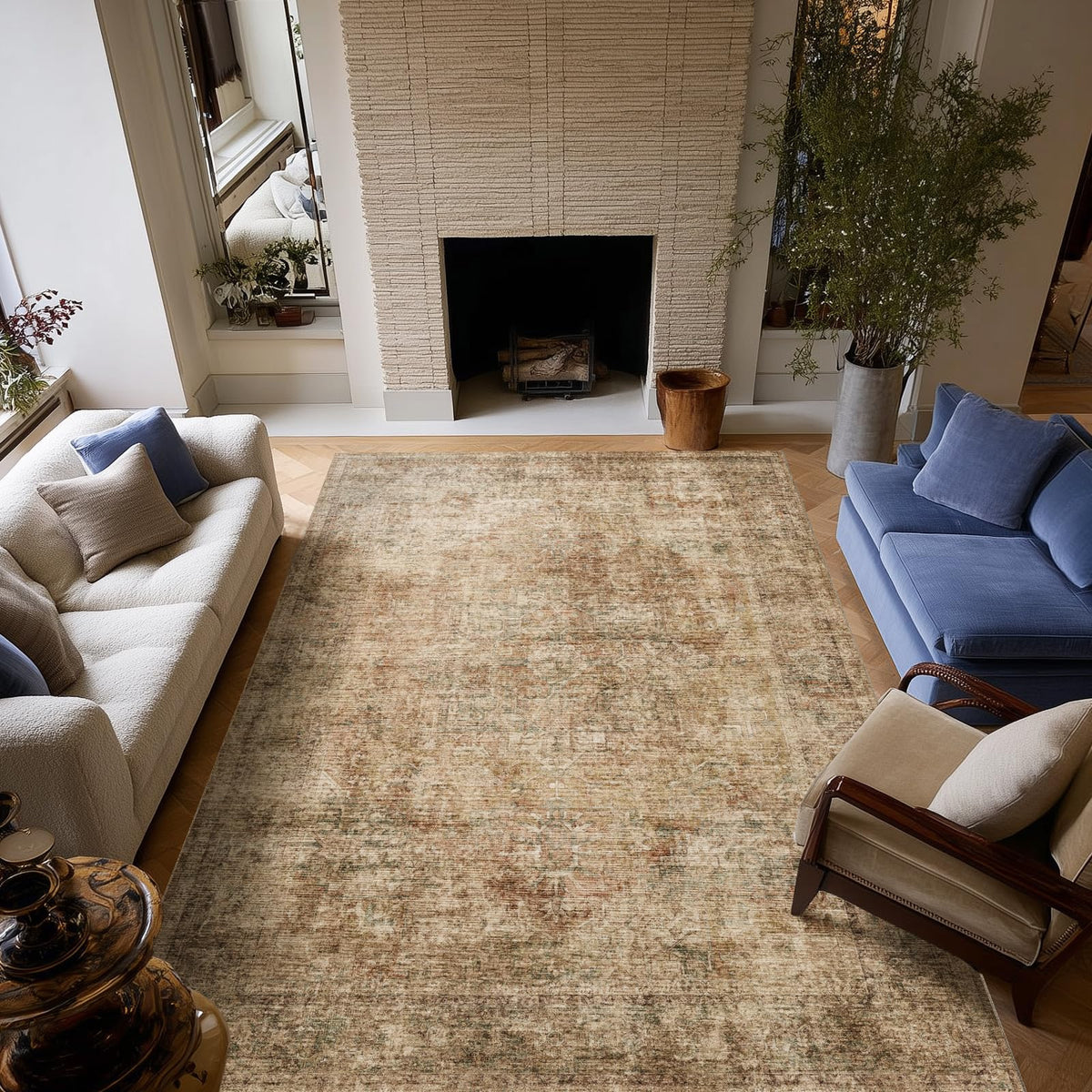 Machine Washable Rugs for Living Room: 8x10 Area Rugs for Bedroom
