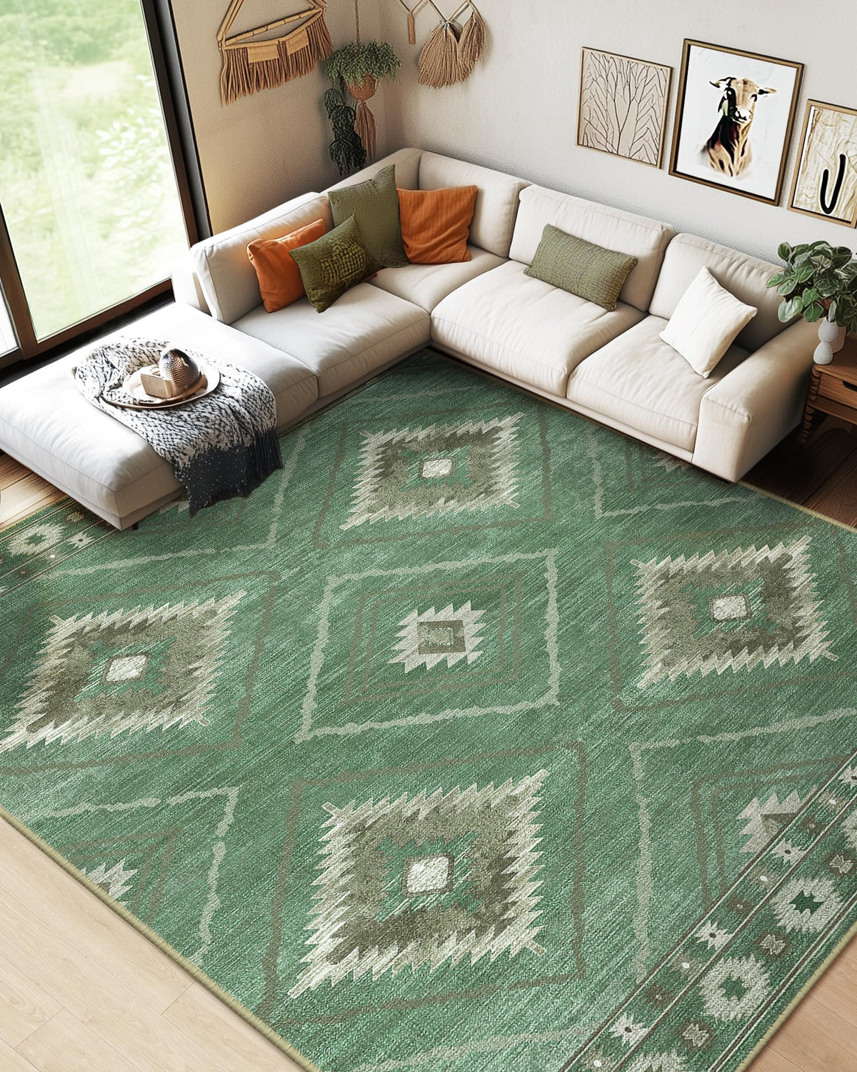 BESTSWEETIE 5'x7' Washable Area Rug for Living Room Bedroom Lightpink