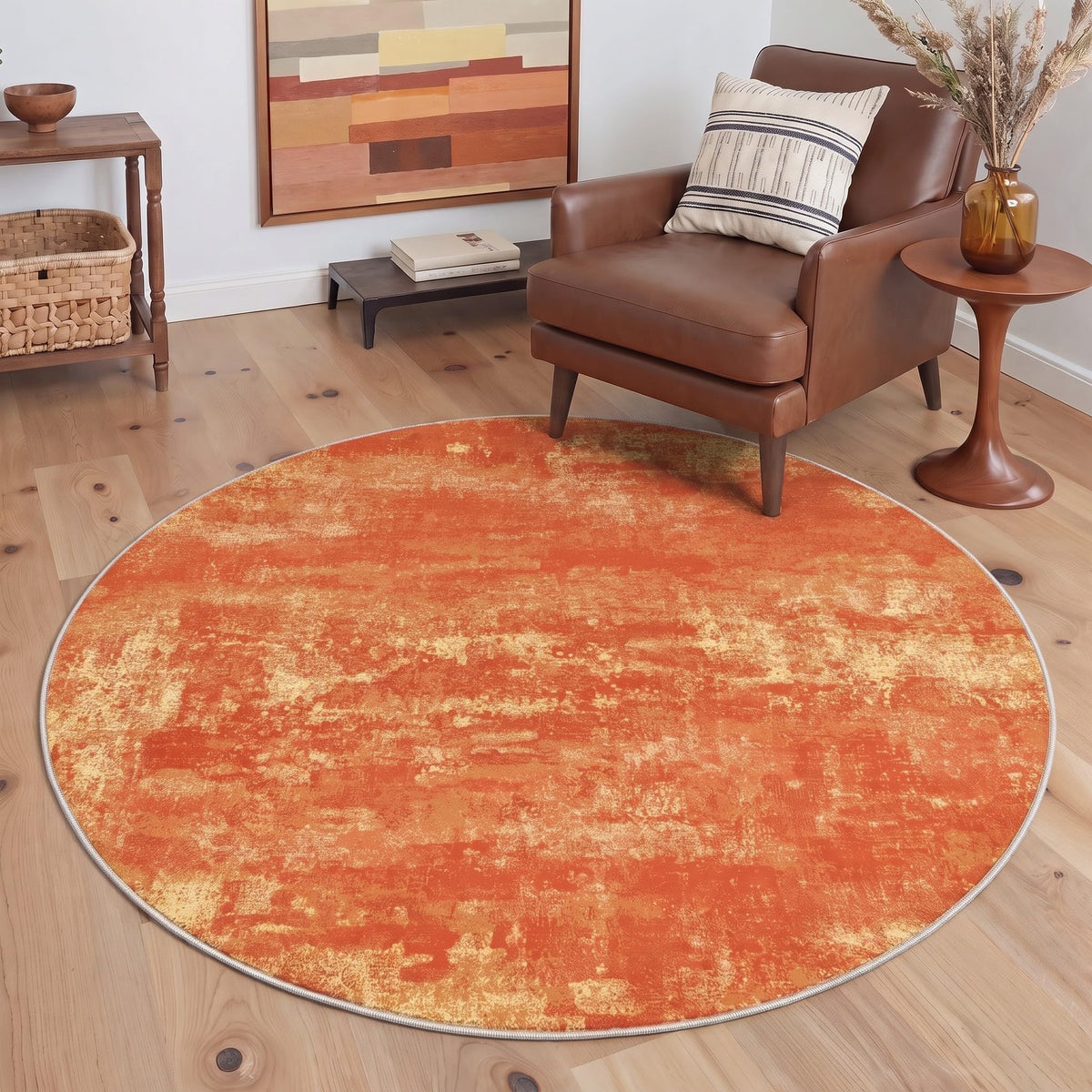 BEIMO 5x7 Green Abstract Area Rug, Washable Non-Slip for Bedroom