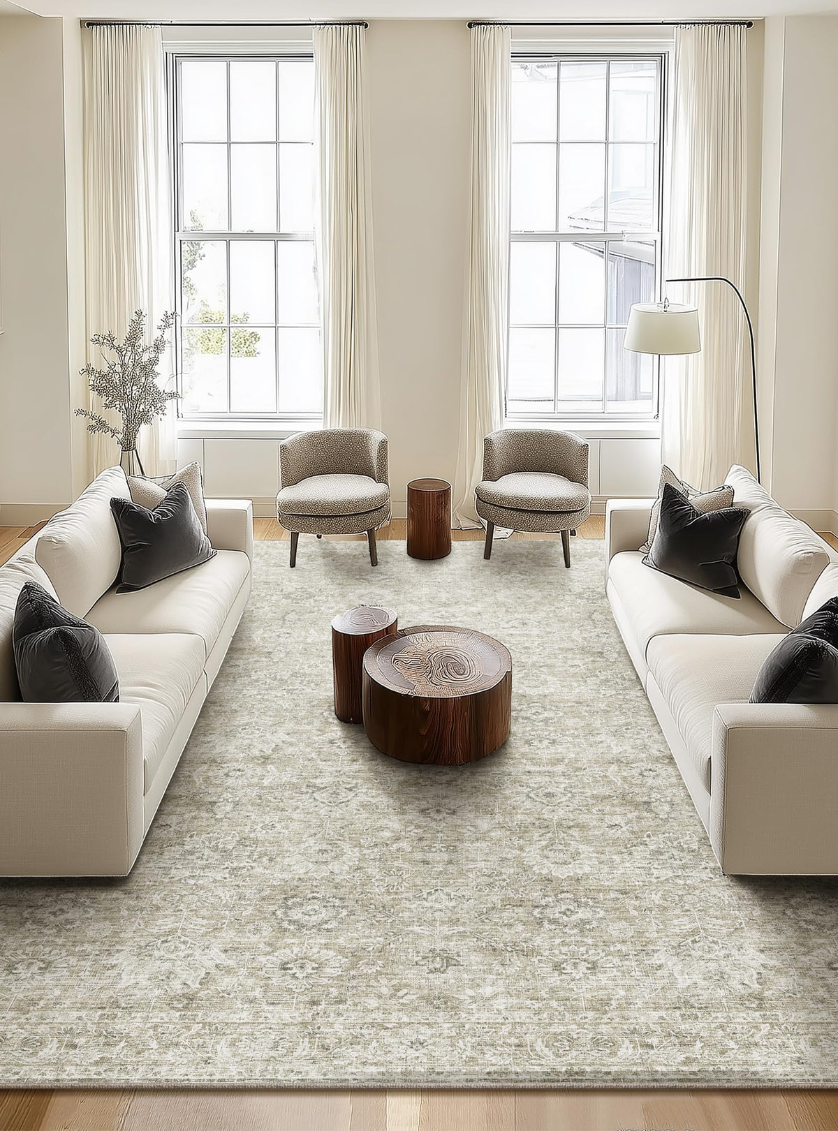 Machine Washable Rugs for Living Room: 8x10 Area Rugs for Bedroom
