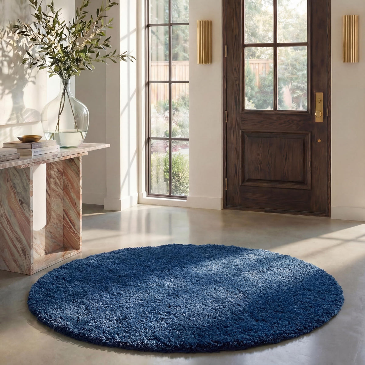 SAFAVIEH Milan Shag Collection 8' x 10' Ivory SG180 Solid Non-Shedding Living Room Bedroom Dining Room Entryway Plush 2-inch Thick Area Rug