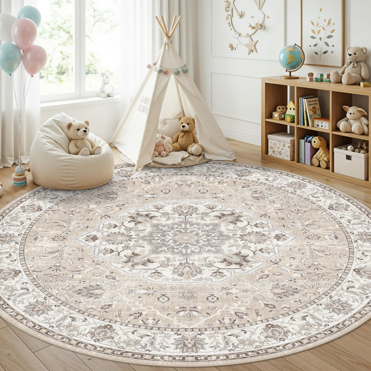 2x6 Hallway Washable Runner Rug : Vintage Soft Kitchen Laundry Runner with Non Slip Backing Farmhouse Entryway Living Room Floor Mat Stain Resistant Carpet for Bedroom Bathroom Distressed Beside Rug