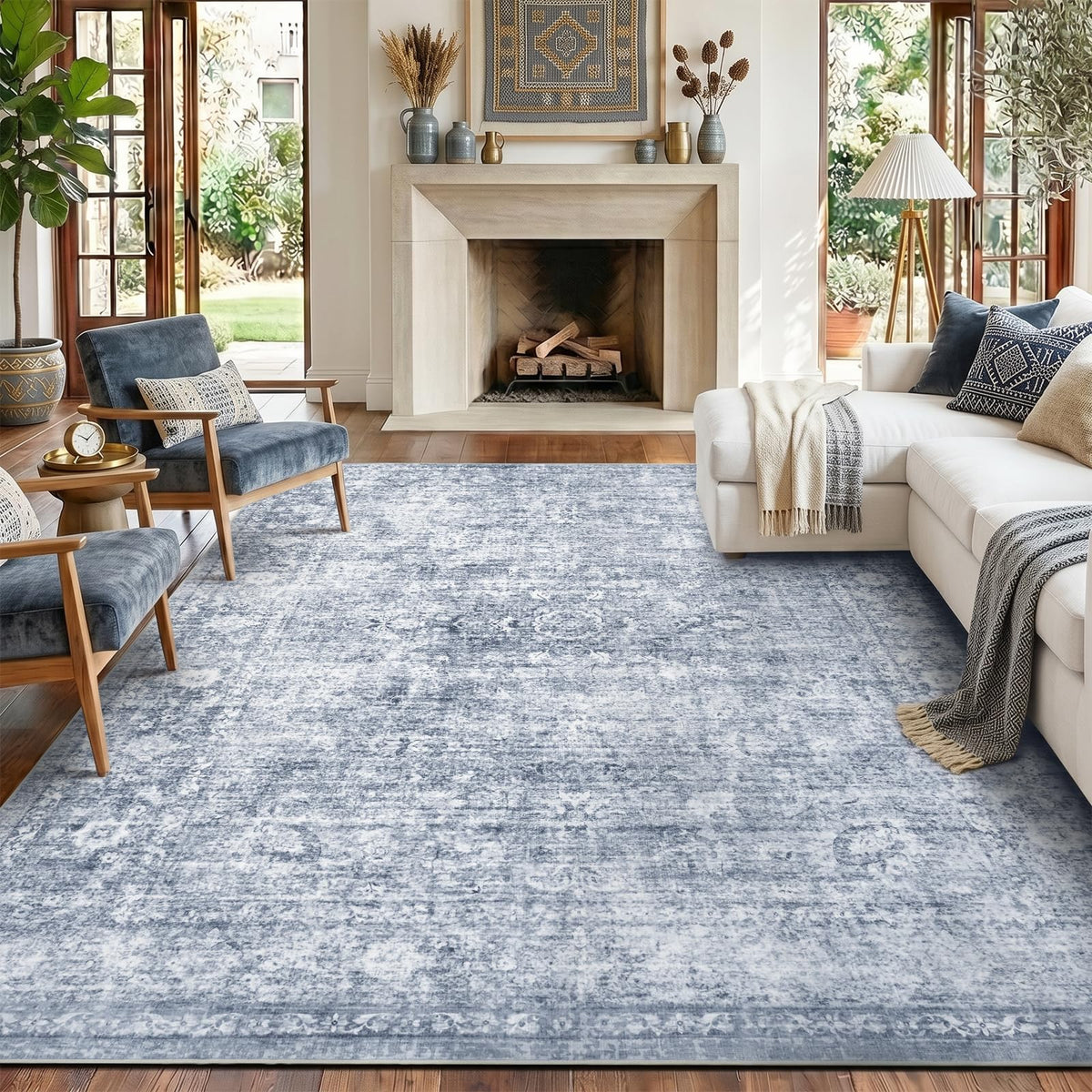 Homemate Washable Rug 9x12 Area Rugs - Vintage Rugs for Living Room