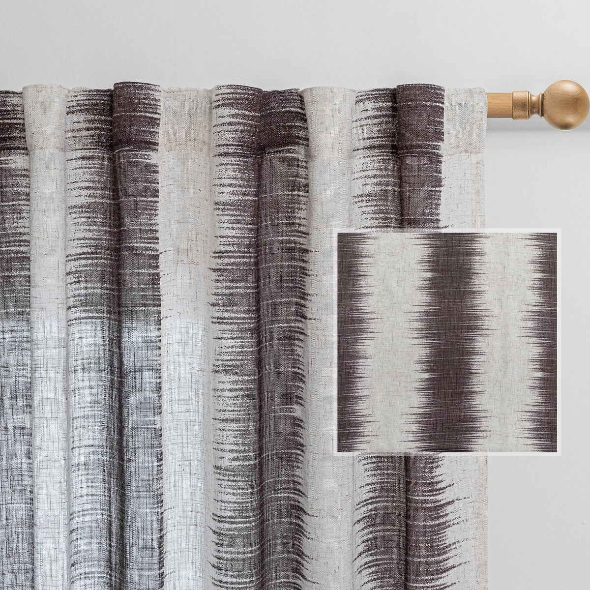 MYSKY HOME Sheer Linen Curtains 84 Inch Length Light Filtering 2 Panels