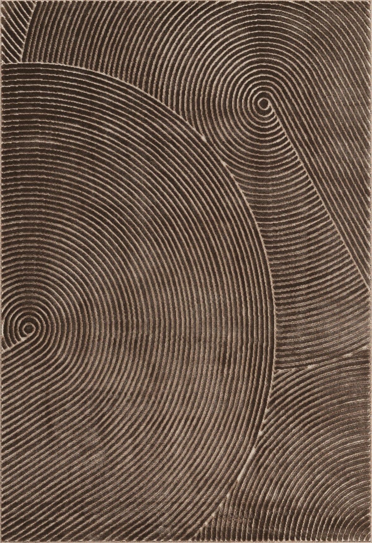 Abani Neutral Beige Area Rug | 5' x 8' Tan Geometric Carpet with Zen Circle Pattern | Rugs for Living Room, Bedroom, Office